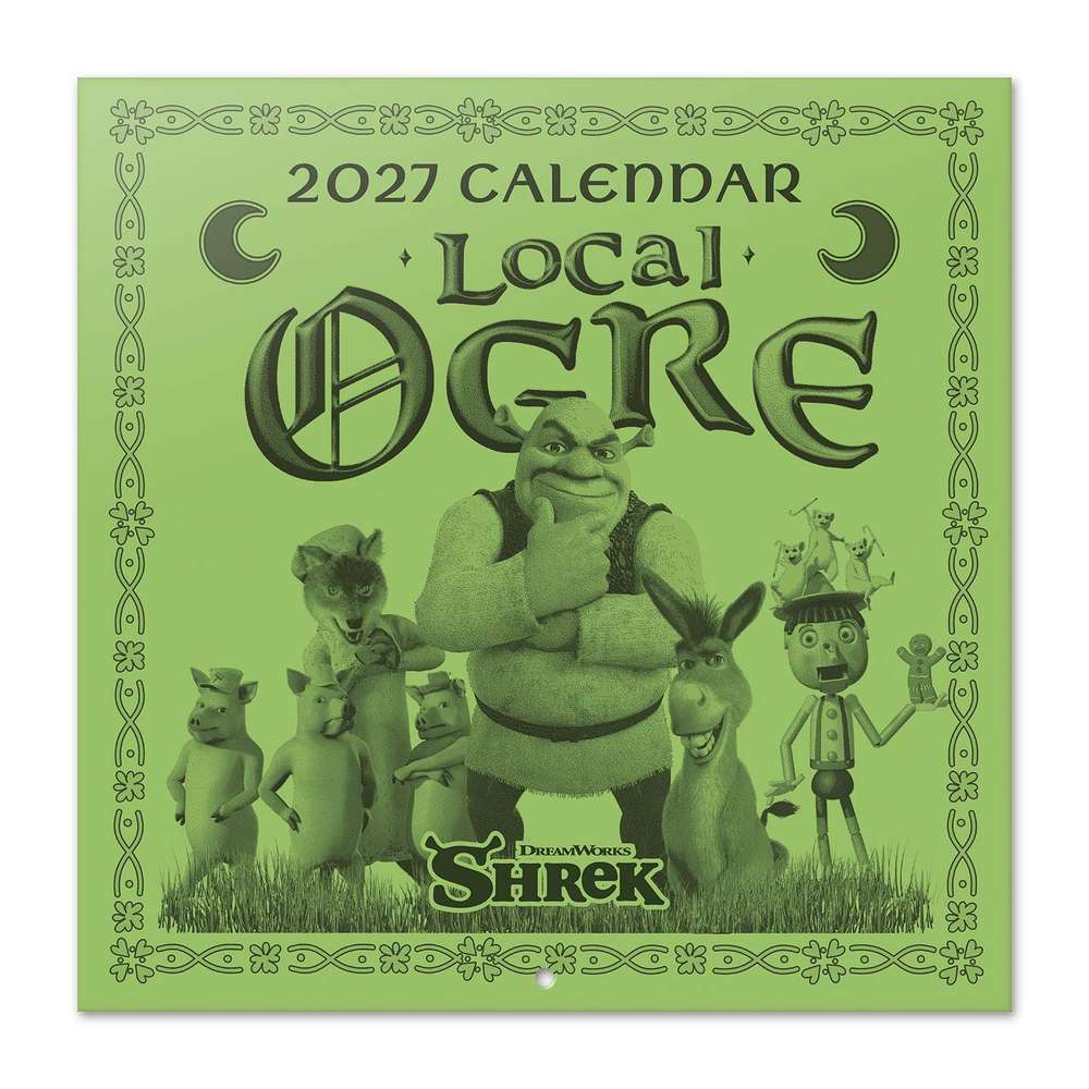 Grupo Erik Shrek - 2027 30X30 Kalender - Mehrfarben